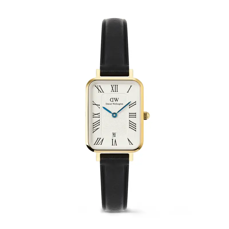 DW Orologio Quadro Roman Numerals Date Sheffield Gold