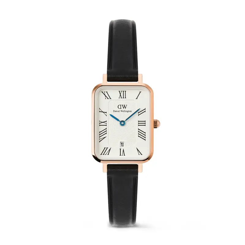 DW Orologio Quadro Roman Numerals Date Sheffield Rose Gold