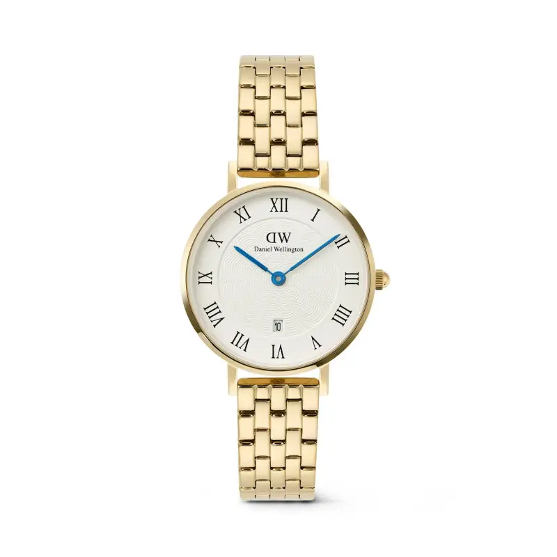 Orologio da donna Daniel Wellington Petite 28 Roman Numerals Date 5-Link YG