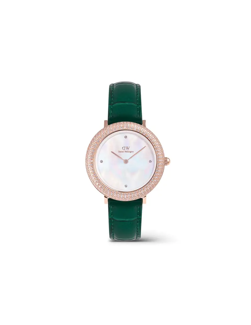 Orologio DANIEL WELLINGTON Crystalline Bezel Green Croc Rose Gold DW00100826