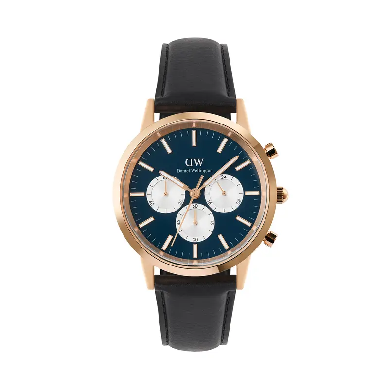 Orologio Daniel Wellington Iconic Chronograph St Mawes Arctic Panda DW00100877 Nero