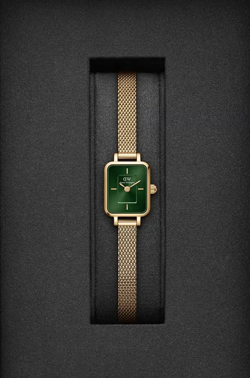 orologio Quadro donna colore oro miniatura 3