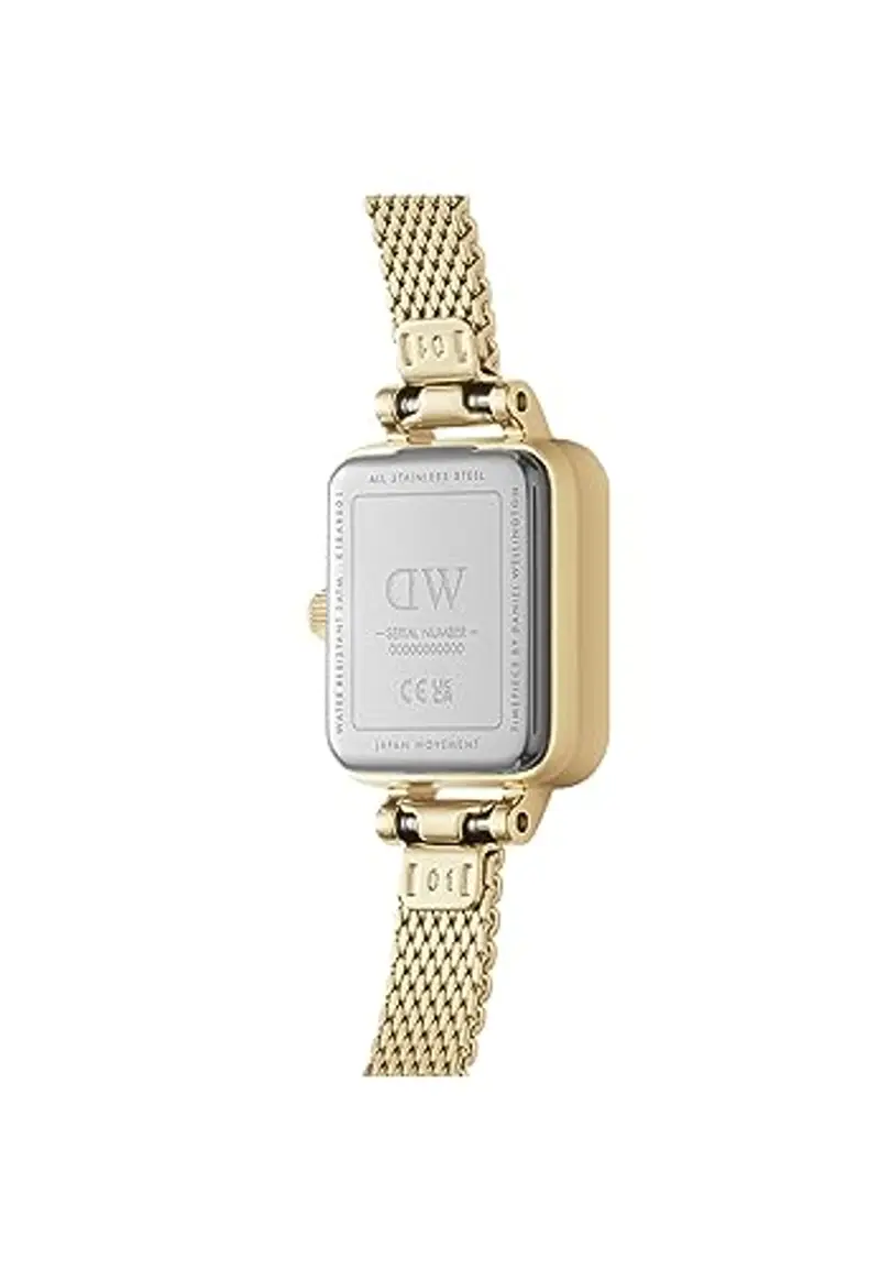 Daniel Wellington Quadro Orologi 15.4x18.2mm Double Plated Stainless Steel (316L) Gold miniatura 3