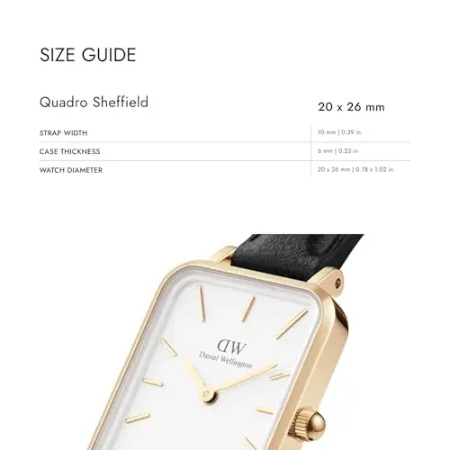 Daniel Wellington Quadro Orologi 20x26mm Double Plated Stainless Steel (316L) Rose Gold miniatura 2