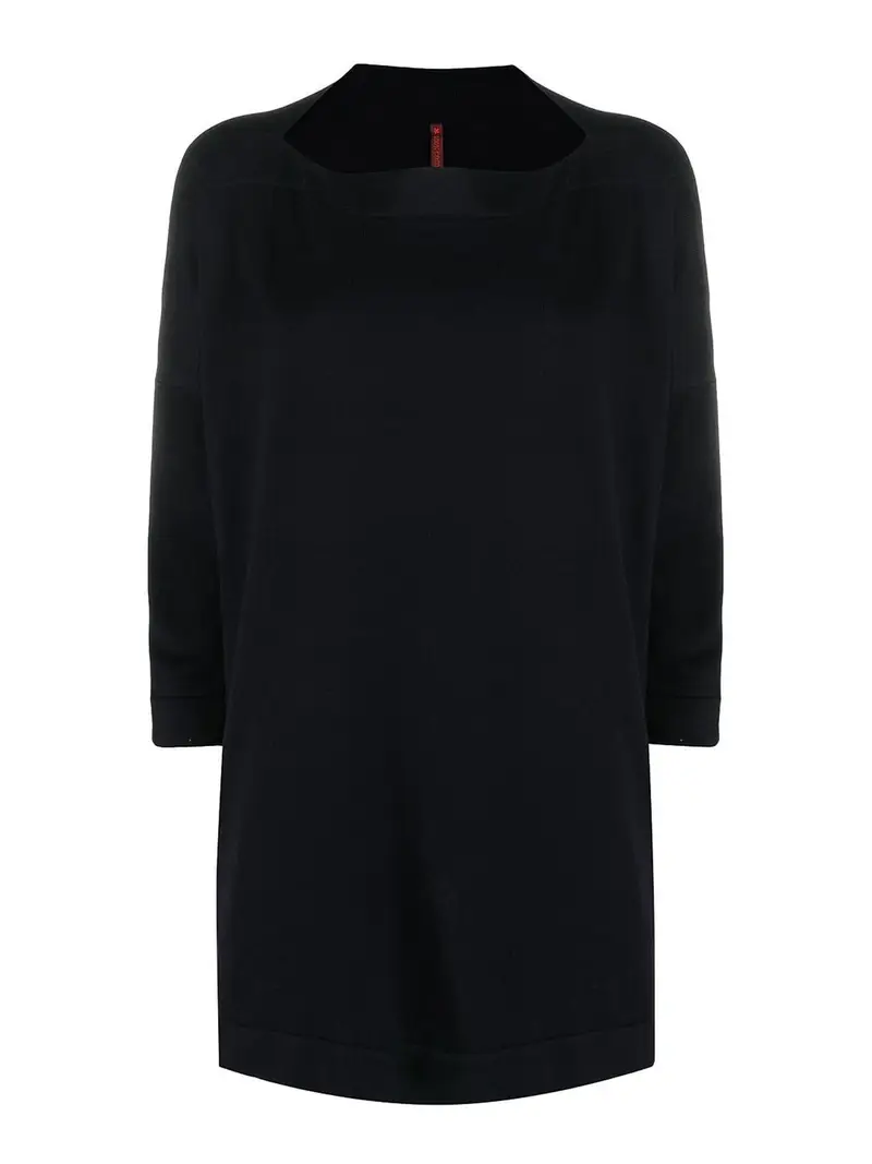 Maglione con scollo da barca di cotone Blu