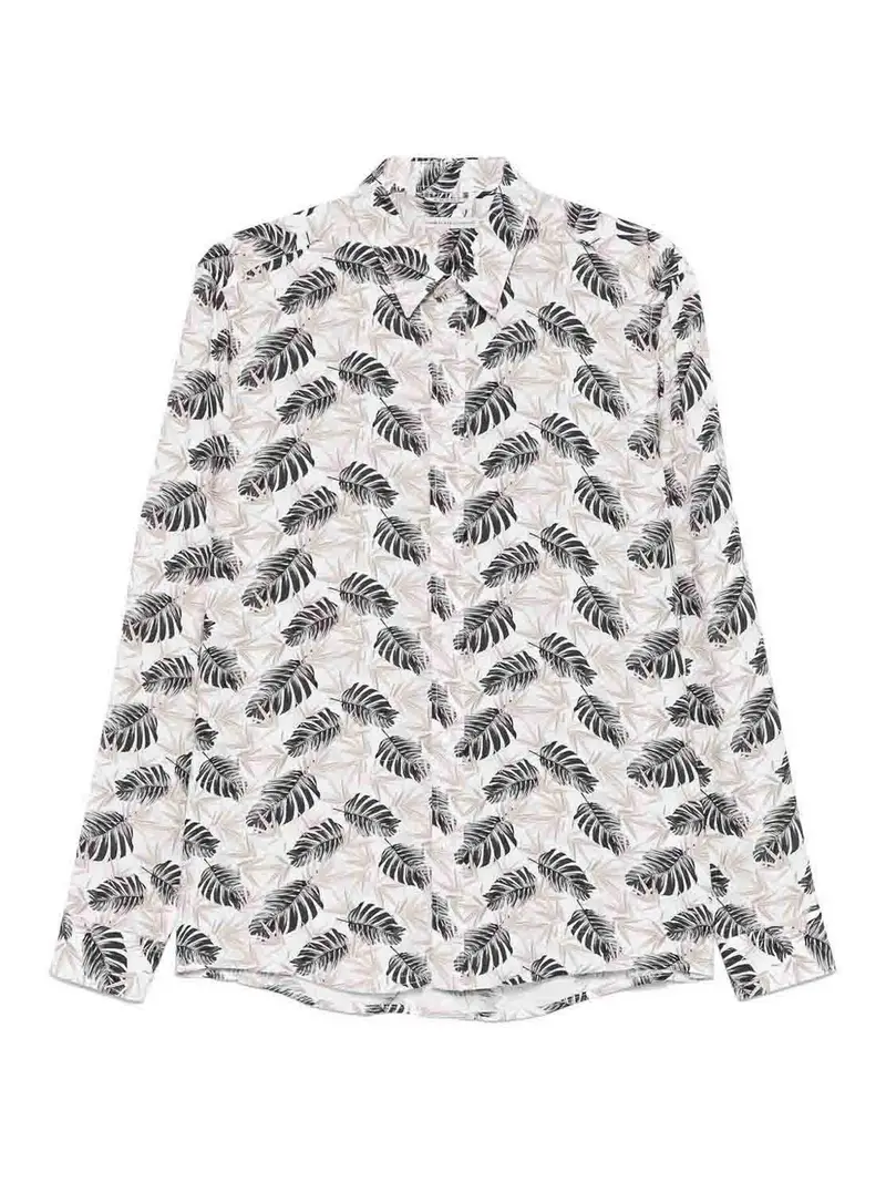 Camicia bianca in maniche lunghe di cotone Bianco