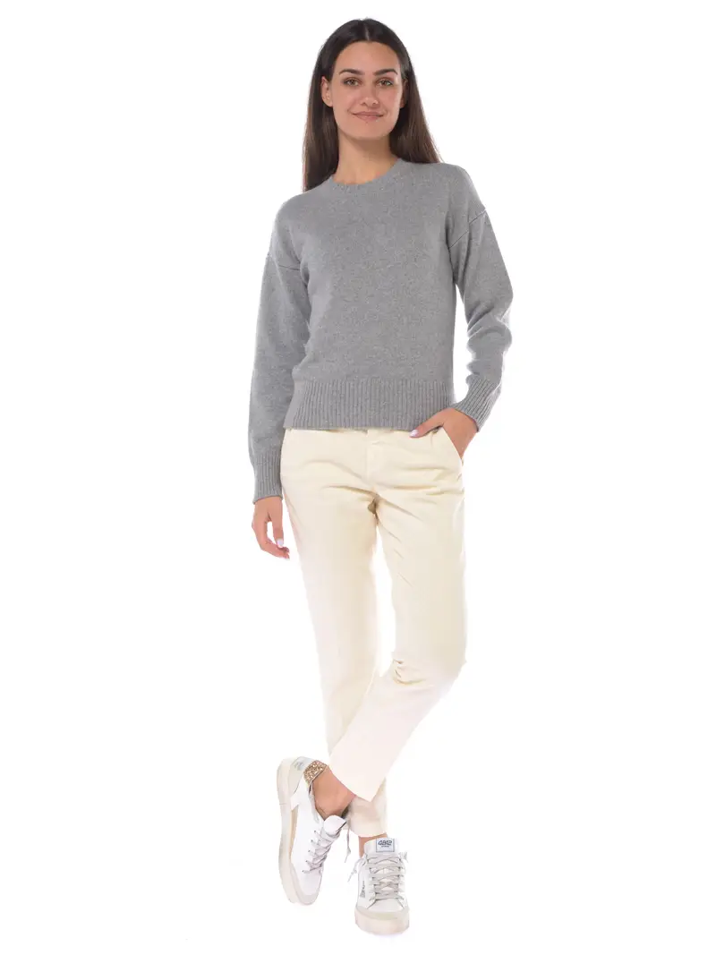 maglia da donna Daniele Fiesoli girocollo in cachemire Grigio miniatura 2