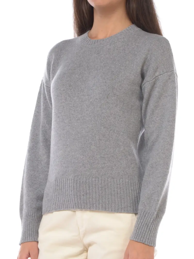 maglia da donna Daniele Fiesoli girocollo in cachemire Grigio