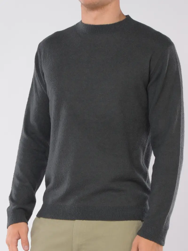 maglia da uomo Daniele Fiesoli girocollo effetto boucle Verde