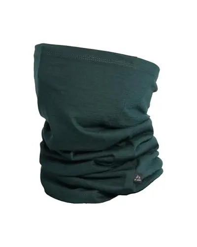 DANISH ENDURANCE Scaldacollo Leggero 100% Lana Merino, Copricollo Multifunzione, Verde Scuro, Taglia unica