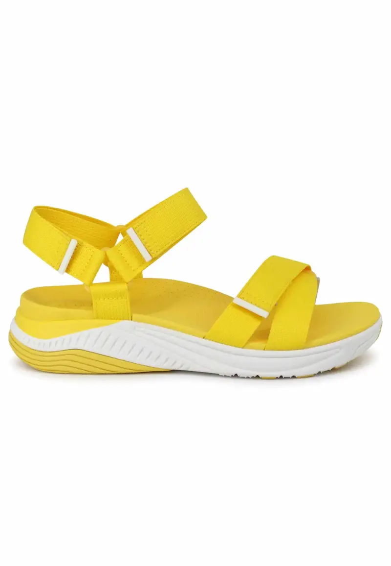 Sandali donna Racquel in tessuto giallo con zeppa in gomma Donna 4915 171700
