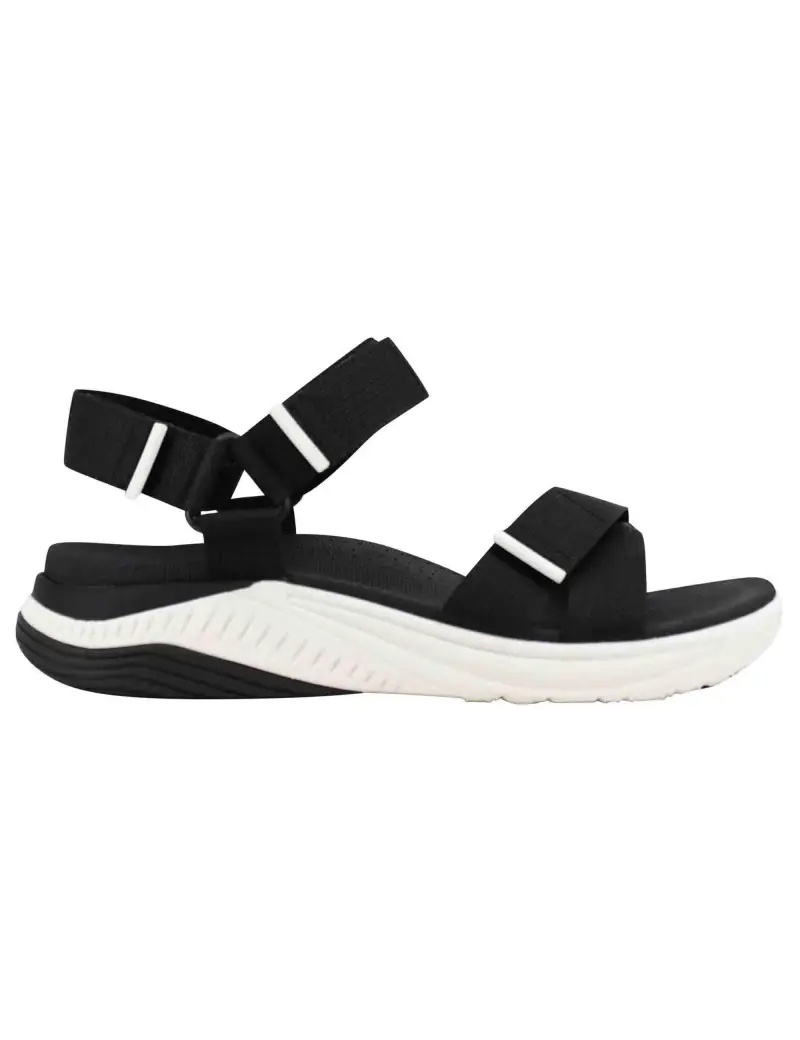 Sandali donna Racquel in tessuto nero con zeppa in gomma Donna RACQUEL 491-5500200