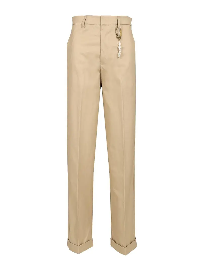 Pantaloni a gamba dritta tomi Beige