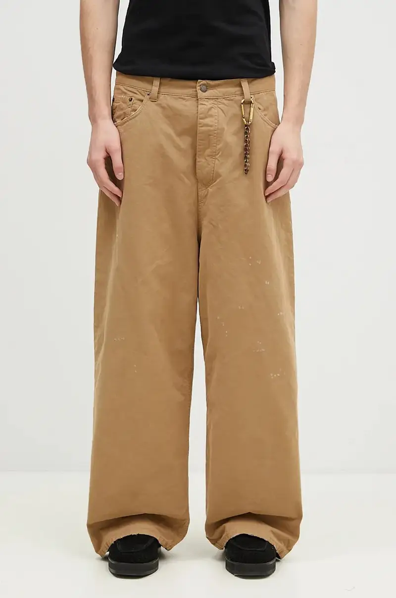 pantaloni in cotone Ray colore verde MTR11.FAP05.008501