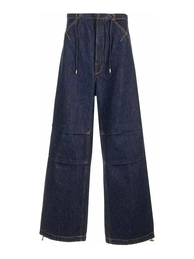 Pantaloni militari margherite Blu