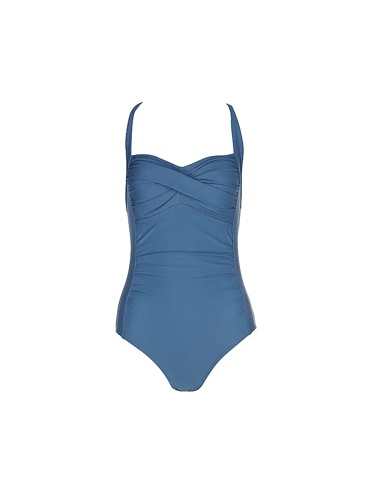 Costume da bagno da donna avvolgente blu | 36
