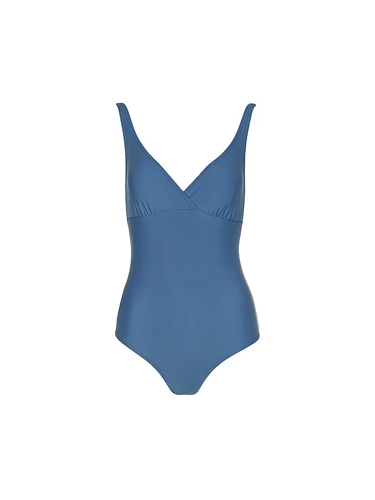 Costume da bagno da donna con scollo a V blu | 36