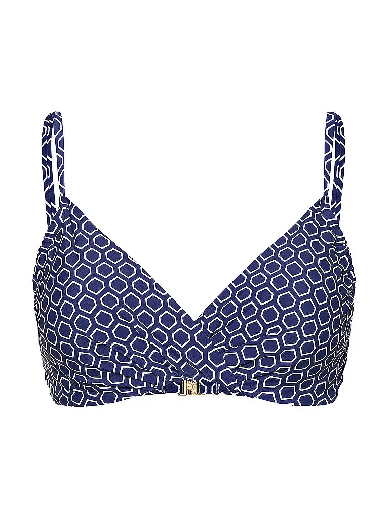 Top bikini da donna con torsione blu | 36