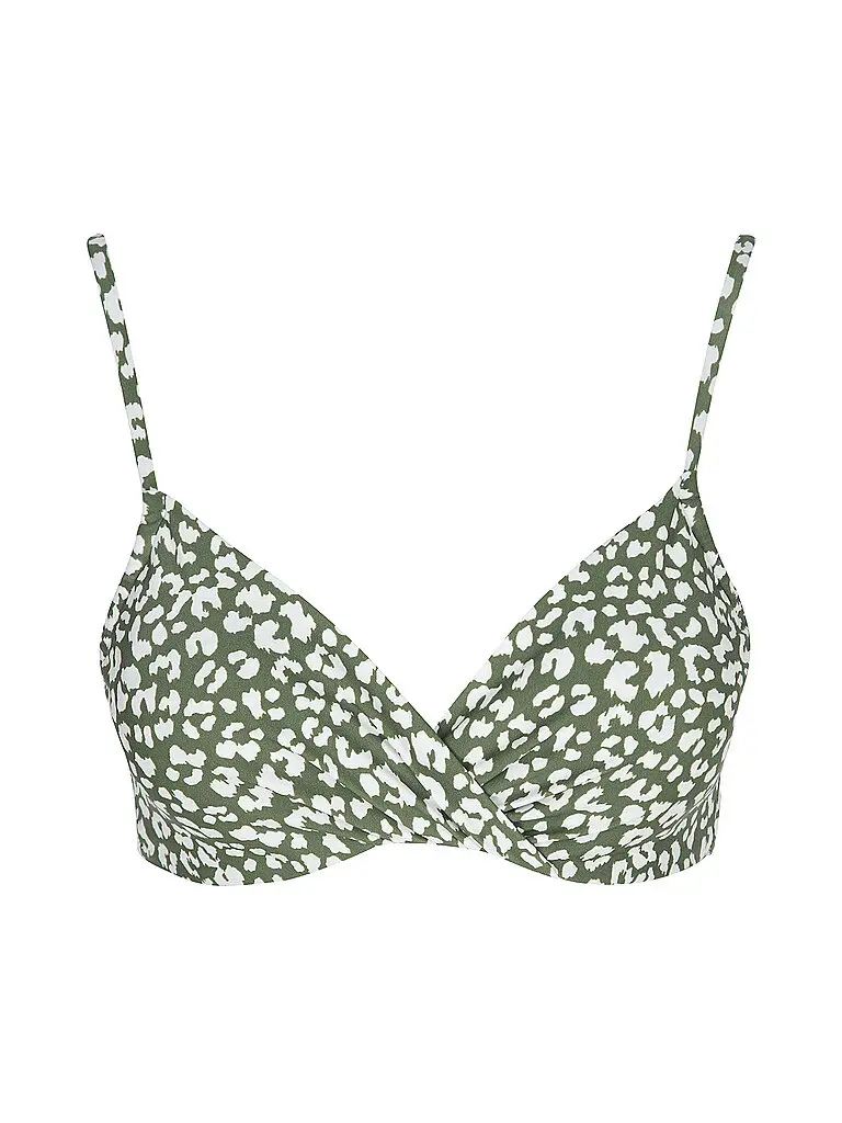 Top bikini da donna Twisted oliva | 36