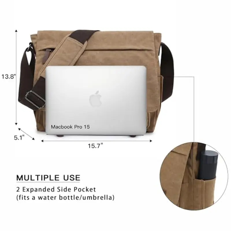 Dasein Borse a Tracolla per Uomo Taglia Unica Marrone miniatura 2