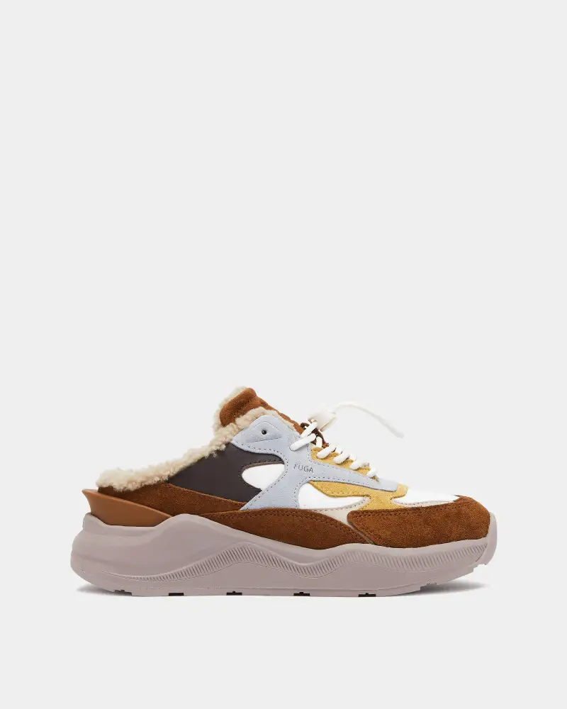 FUGA SABOT NYLON IVORY-BROWN Moro