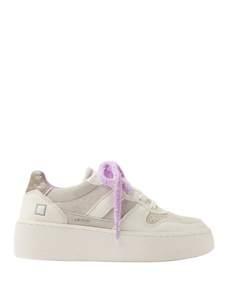 sneakers date court platform da donna - avorio