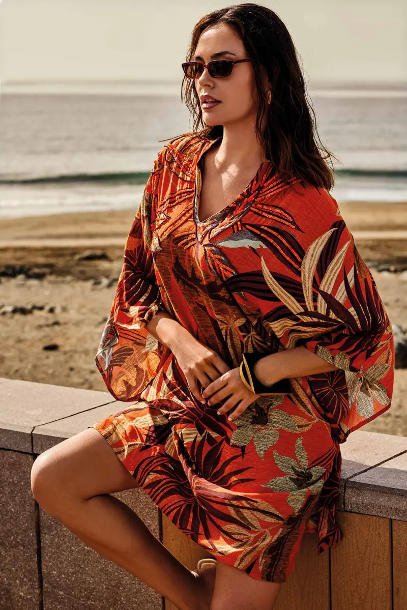 ABITO CON MANICHE A PIPISTRELLO EDERA | Colore Multi |