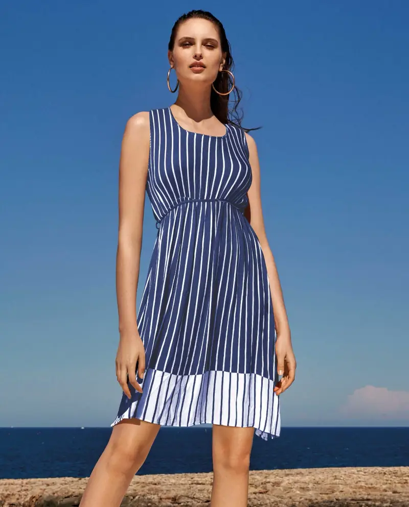 ABITO RIGHE MARINARA SMANICATO | Colore Blu |