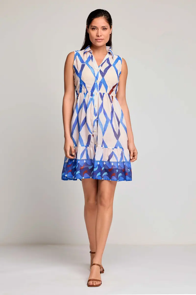 ABITO CAMICIA SMANICATO DINA | Colore Blu |