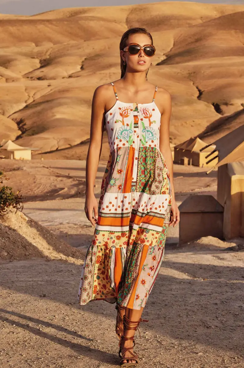 ABITO CON SPALLINE A FANTASIA FLOREALE | Colore Multi |