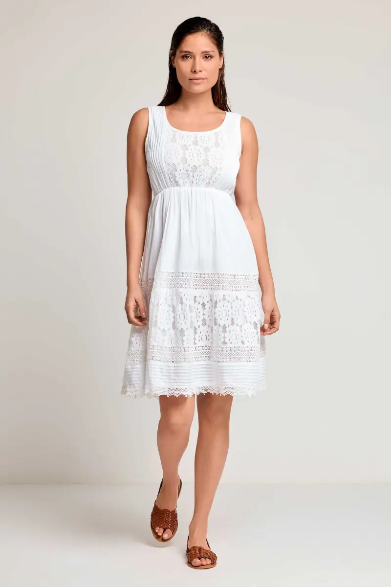 ABITO IN PIZZO PREGIATO BETTA | Colore Bianco |