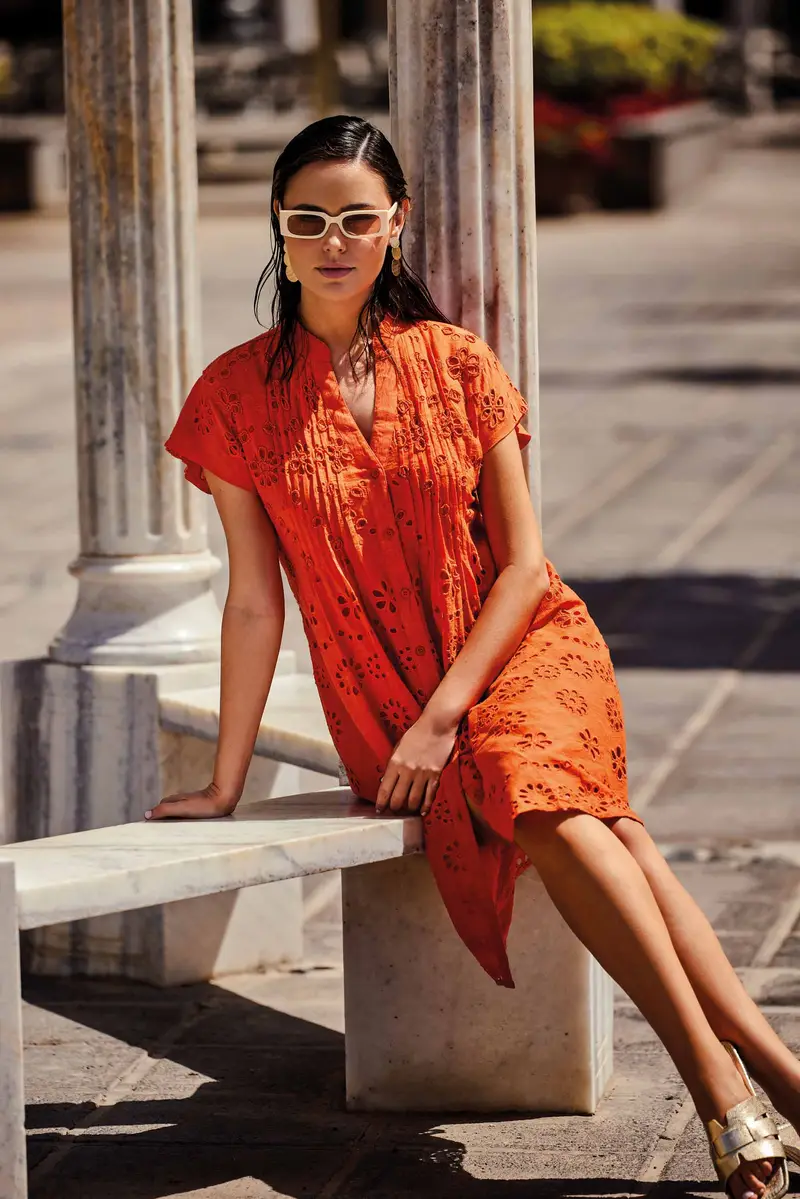 ABITO IN PIZZO SANGALLO CLORI | Colore Arancio |