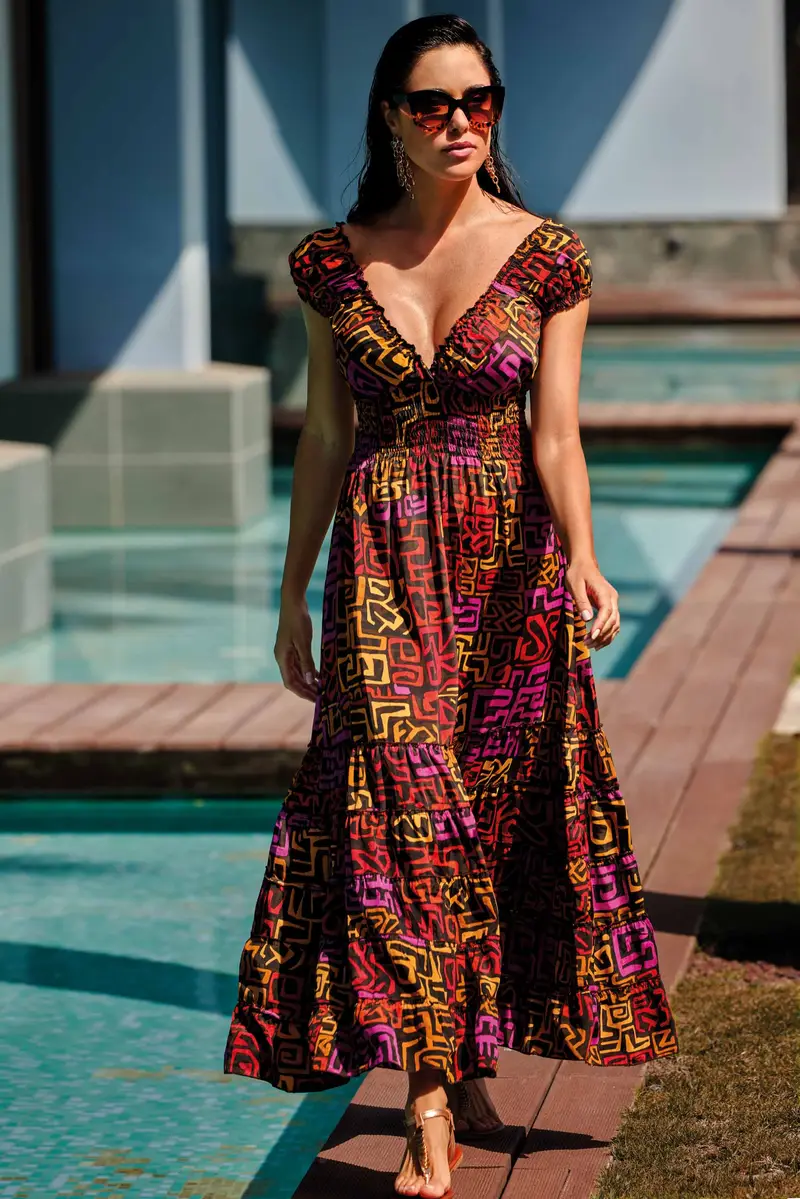 ABITO LUNGO DESIREE | Colore Multi |