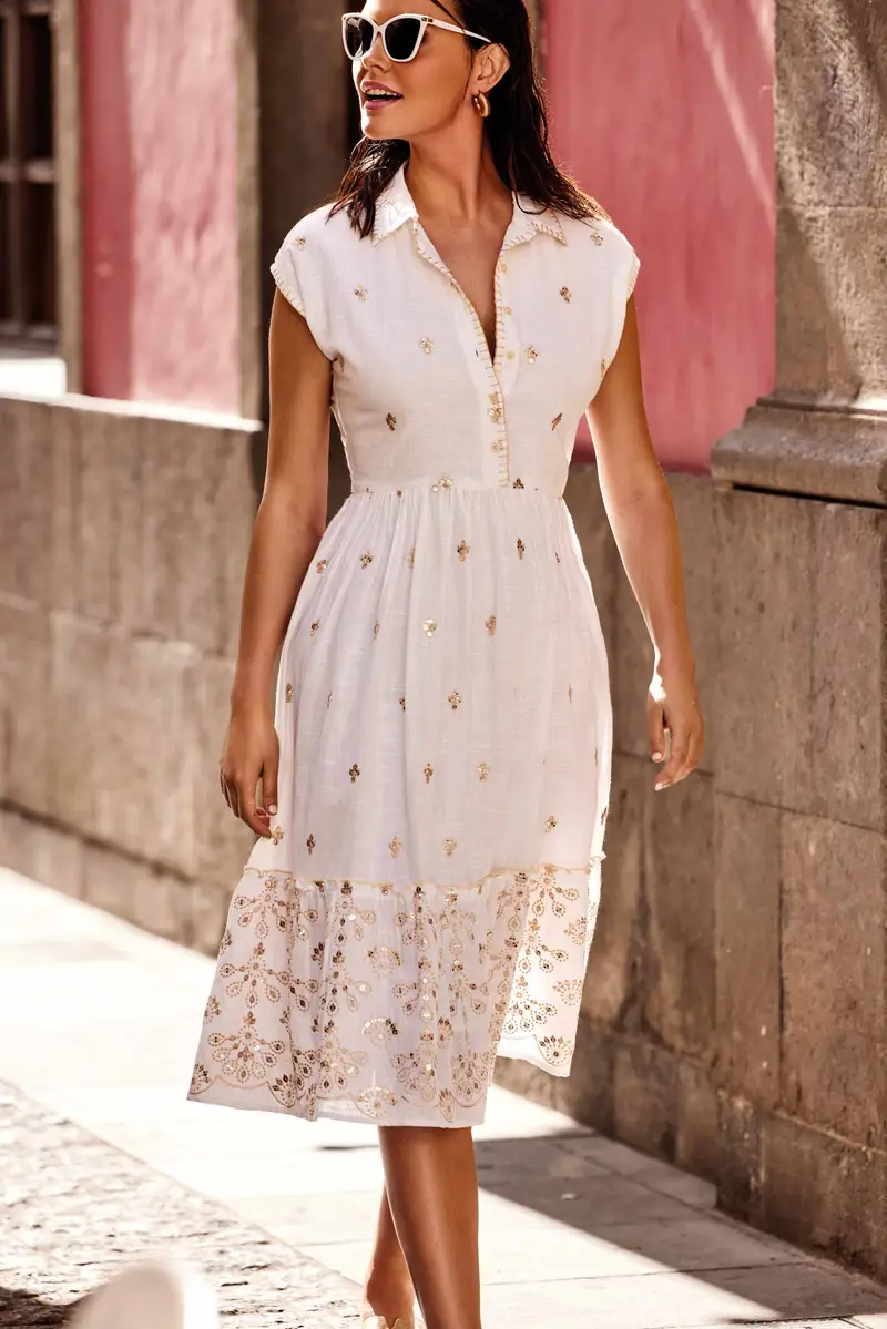 ABITO LUNGO MICHELLE | Colore Bianco |