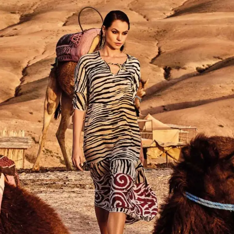 ABITO LUNGO TIGRATO TAHITI | Colore Multi |