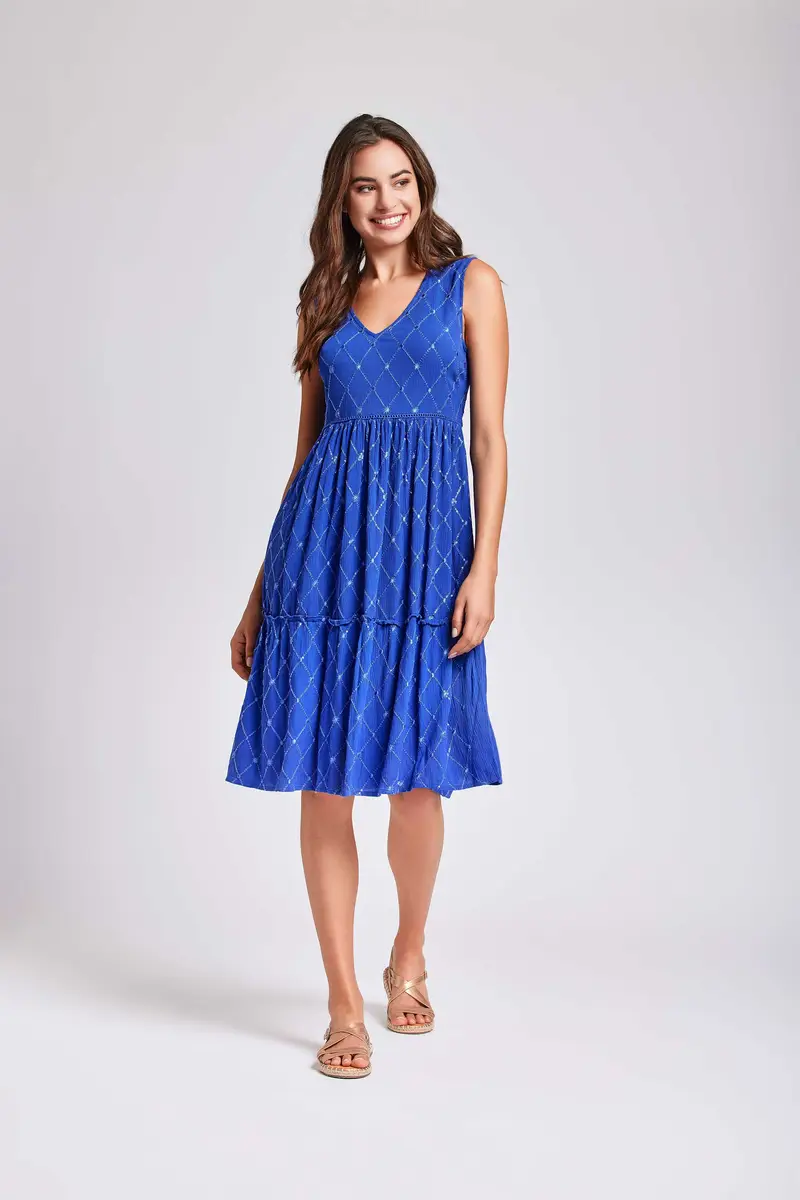 ABITO SMANICATO SALINA | Colore Indaco |