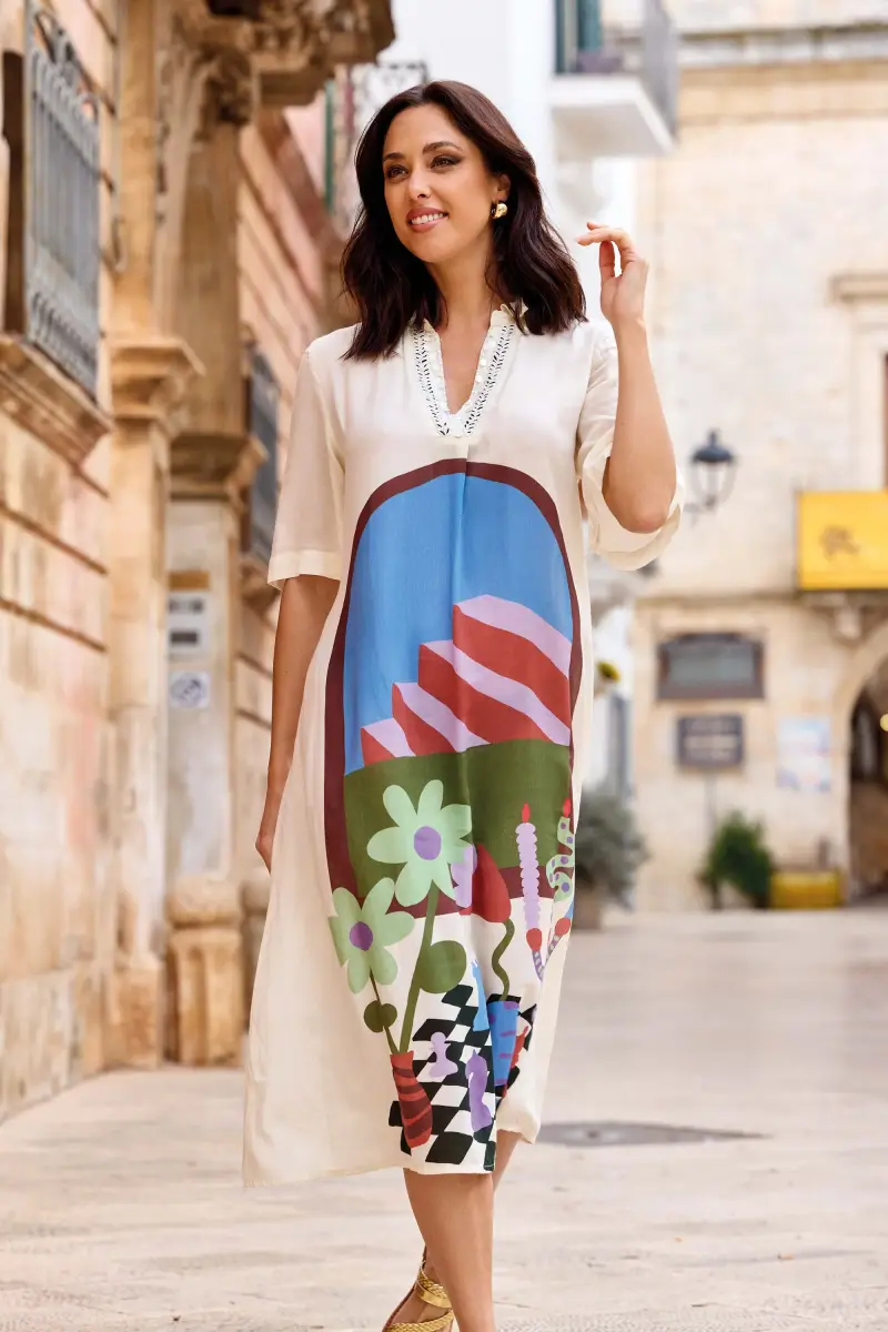 CAFTANO LUNGO KAIA | Colore Multi |