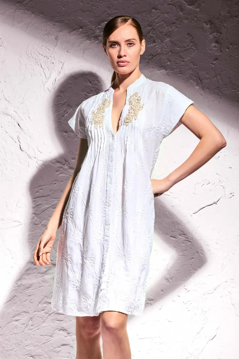 CAFTANO RICAMI | Colore Bianco |