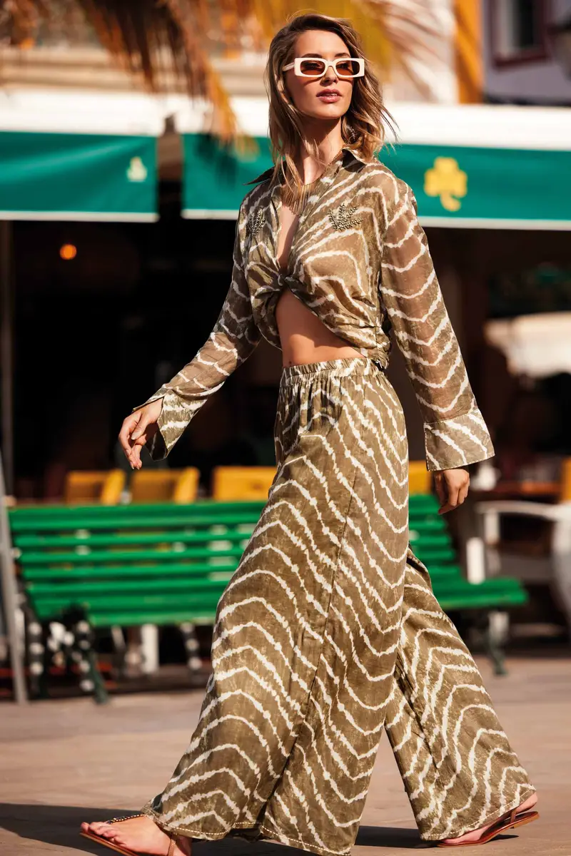 PANTALONI GAMBA LARGA MICOL | Colore Multi |