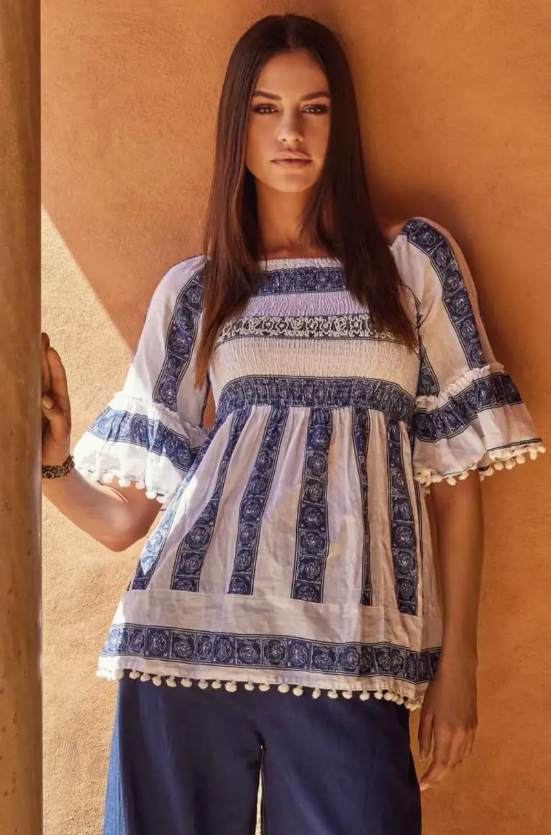 TOP RIGHE DI MAIOLICHE | Colore Multi |