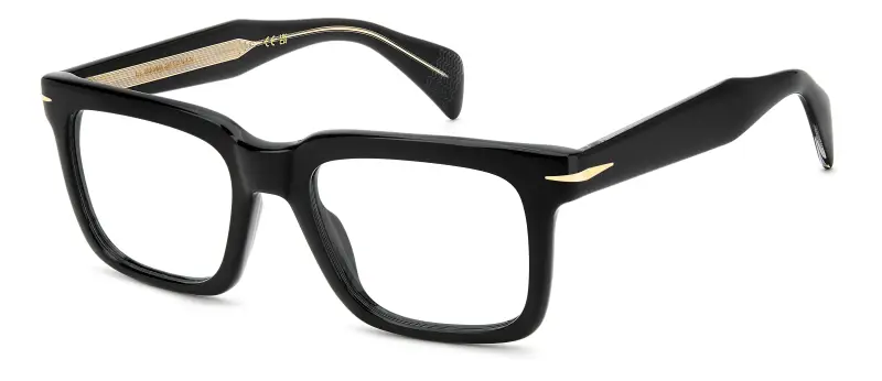 Uomo DAVID BECKHAM DB 1237 807 Montature da vista Acetato Nero Squadrata Normale