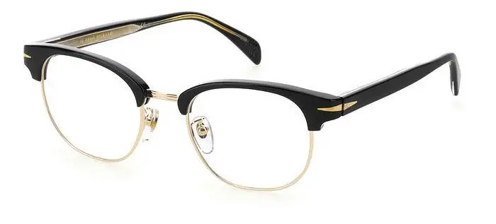 Uomo DB 1012 807 Montature da vista Acetato Nero Rotonda