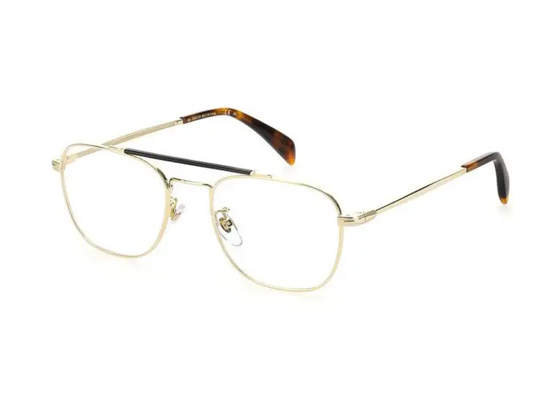 Uomo DB 1016 J5G Montature da vista Metallo Oro Squadrata