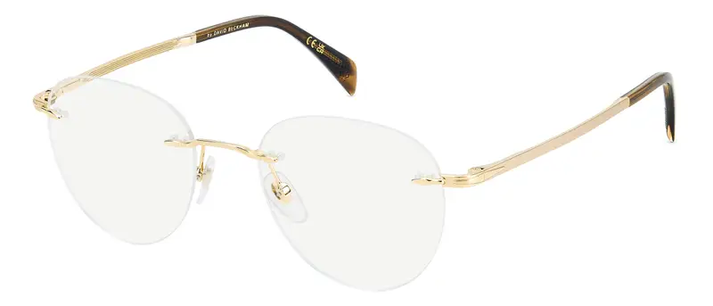 DAVID BECKHAM Uomo DB 1166 J5G Montature da vista Metallo Oro Blu Pantos Normale Specchiato