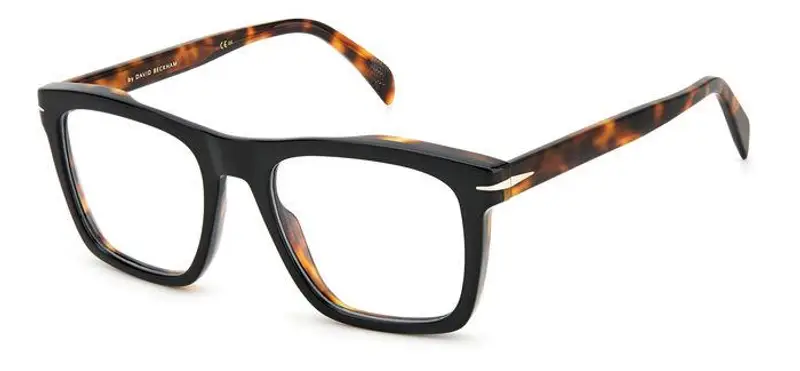 DAVID BECKHAM Uomo DB 7020 WR7 Montature da vista Acetato Nero  Squadrata