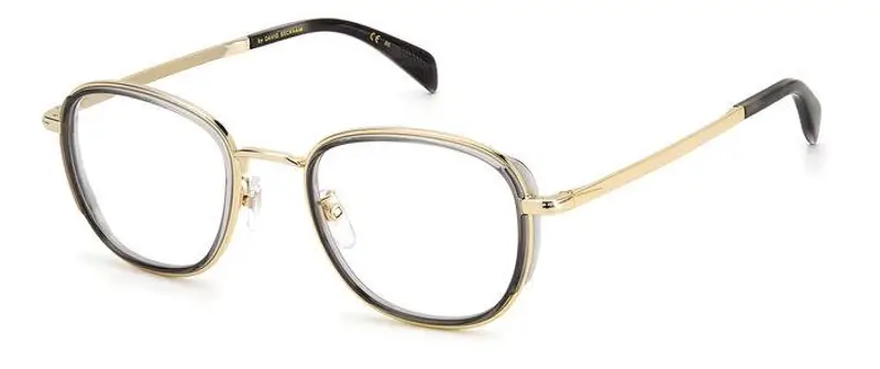 DAVID BECKHAM Uomo DB 7075/G 2F7 Montature da vista Plastica Grigio  Squadrata