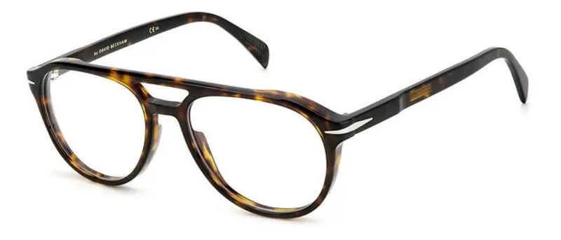 DAVID BECKHAM Uomo DB 7087 086 Montature da vista Acetato Havana  Pilot
