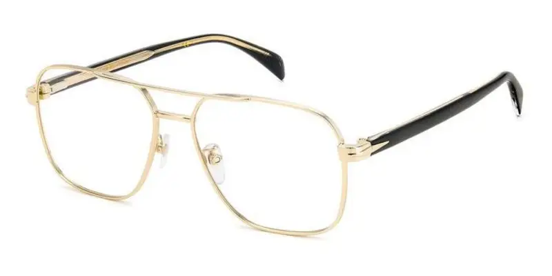 DAVID BECKHAM Uomo DB 7103 RHL Montature da vista Metallo Oro  Squadrata