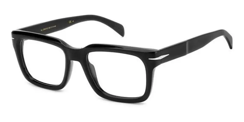 DAVID BECKHAM Uomo DB 7107 807 Montature da vista Acetato Nero  Geometrica