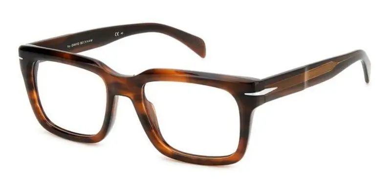 DAVID BECKHAM Uomo DB 7107 ASA Montature da vista Acetato Marrone  Geometrica